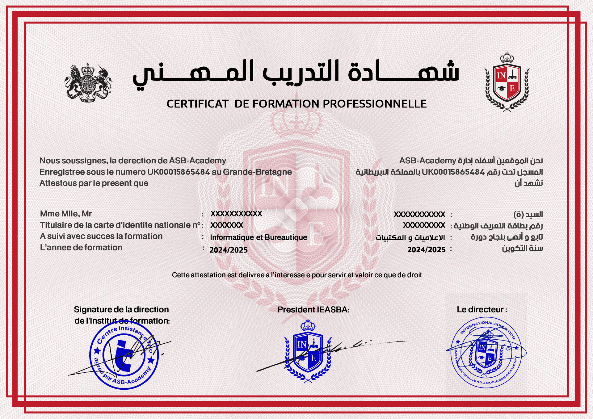 certificate